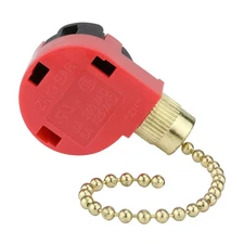 Zing Ear 268S1 3-Speed 4-Wire Pull Chain Ceiling Fan Switch for Hunter Fans