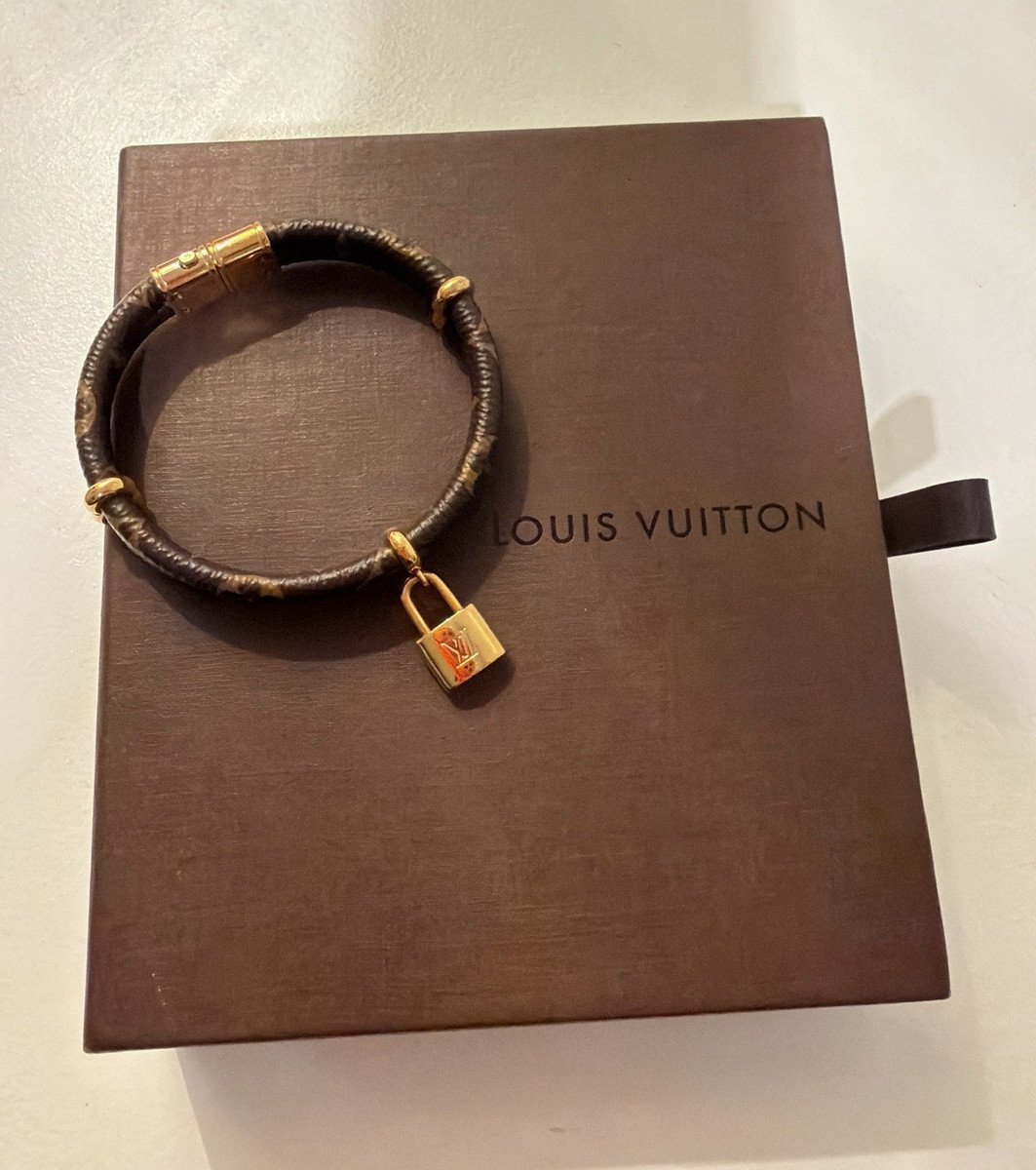 New Fashion Jewelry Brown and Gold Monogram Bangle Bracelet Louis Vuitton M6442F Monogram Bangle Bracelet Brown | eLADY  main image 4