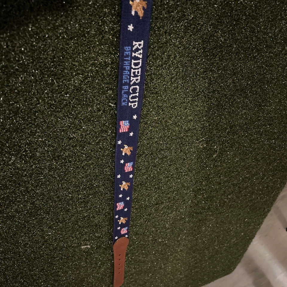 Cinturón para hombre Smathers & Branson - Ryder Cup 2025 - Bethpaige 34” color azul marino NUEVO Foto 3 de 4