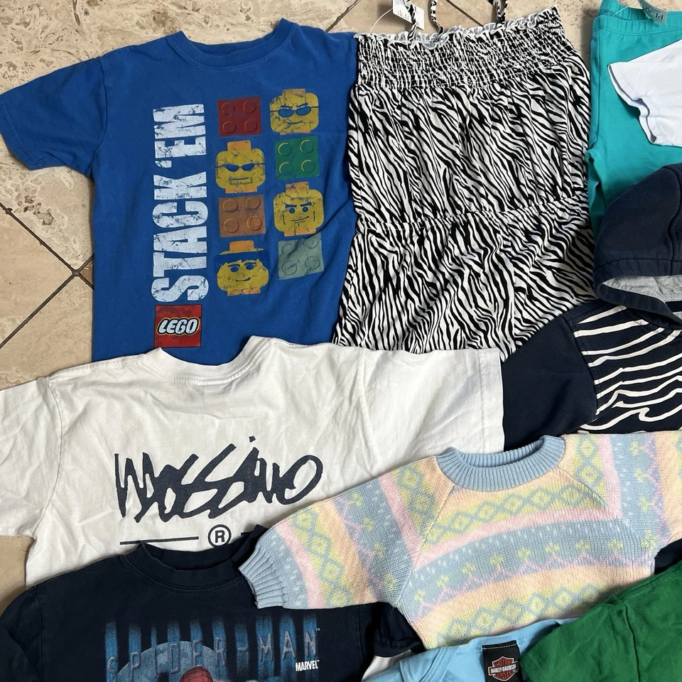 Lot Of 30 Vintage Baby Kids Clothing 80s 90s T Shirts Oshkosh Nintendo Cartoon - Image 3 of 4