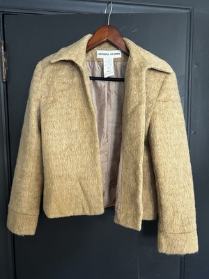 Mohair/wool Blend Women s Jacket In Beige - Size XS Or Small