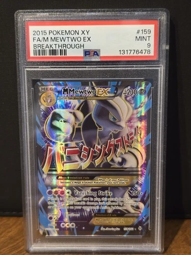 2015 Pokemon XY Breakthrough M Mewtwo EX 159/162 Full Art PSA 9 Mint