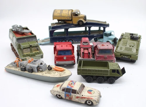 F x10 Vintage Collection Boxed Die Cast Vehicles Inc Race car, Skid steer Etc