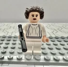 Genuine LEGO Star Wars Princess Leia White Outfit Minifigure w/ Blaster