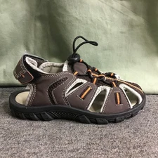 New Boy’s Easy USA S2600-Y Brown & Beige Fisherman Sandals Size 2