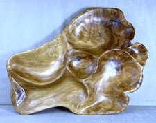 Charcuterie Organic Shape Wood Platter Divided Tray 16 3/4 X 13
