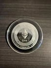 New Listing1 OZ 999 FINE SILVER ETH ETHEREUM BITPAY CRYPTO ROUND