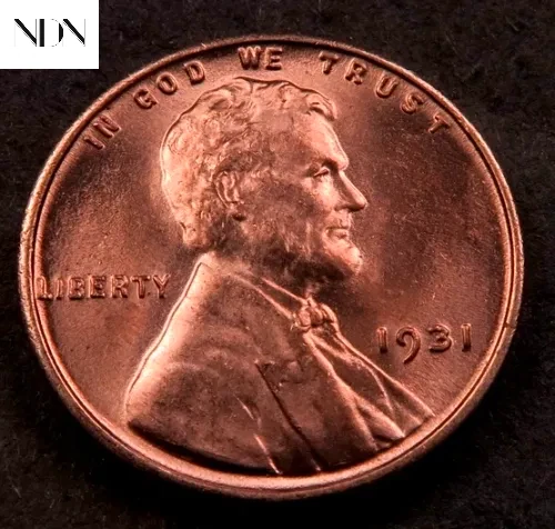 1931 Lincoln Wheat Penny Cent - Gem BU Red