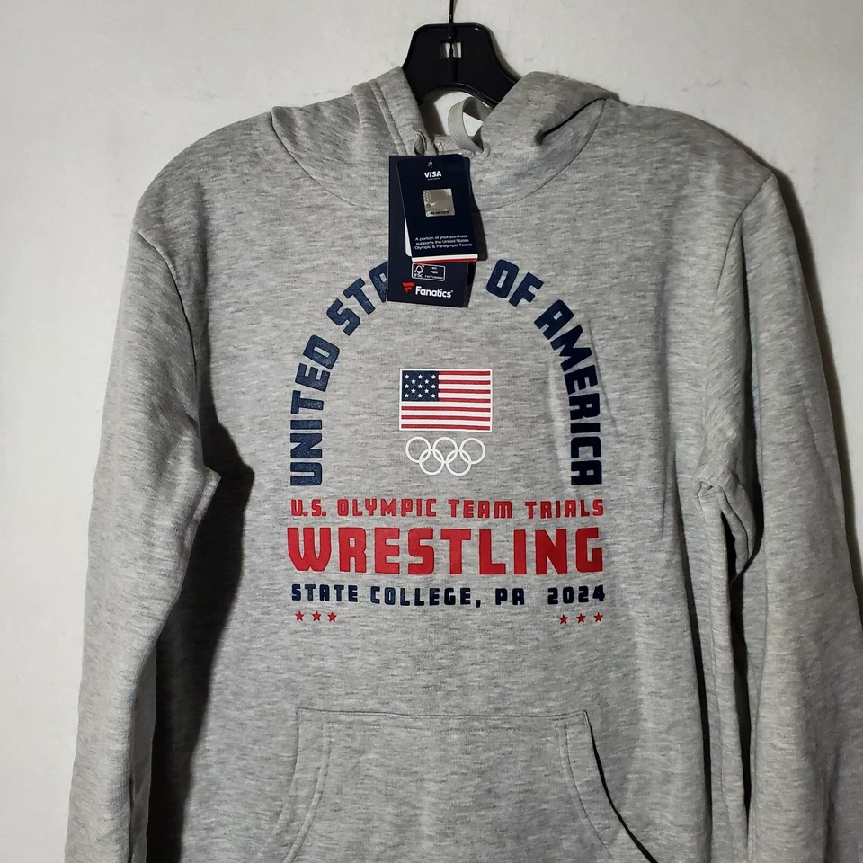 Equipo EE. UU. Equipo Olímpico de Estados Unidos Pruebas de Lucha State College PA Pullover Sudadera Foto 4 de 4