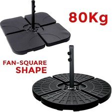 Set of 4 Parasol Base Weight Outdoor Umbrella Cantilever Sand Water Filled Stand
