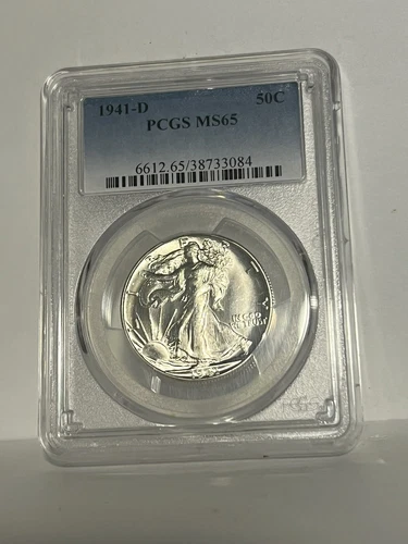 1941 D Walking Liberty 50¢ Half Dollar PCGS MS65