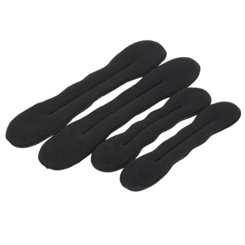 Bun Maker (2 Small, 2 ) Foam Sponge Bun Shaper Hair Accessories (Black) S2D6 - Picture 1 of 8