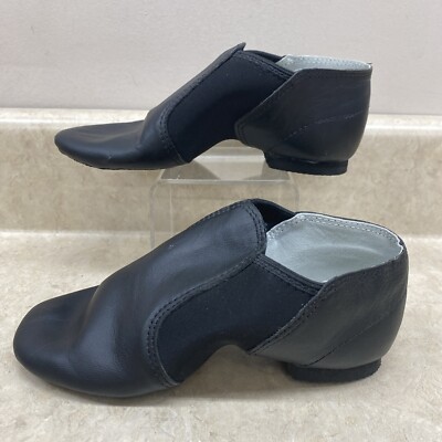 Child's JAZZ BOOT Dance Class Black Leather Size 2 - Gently Used