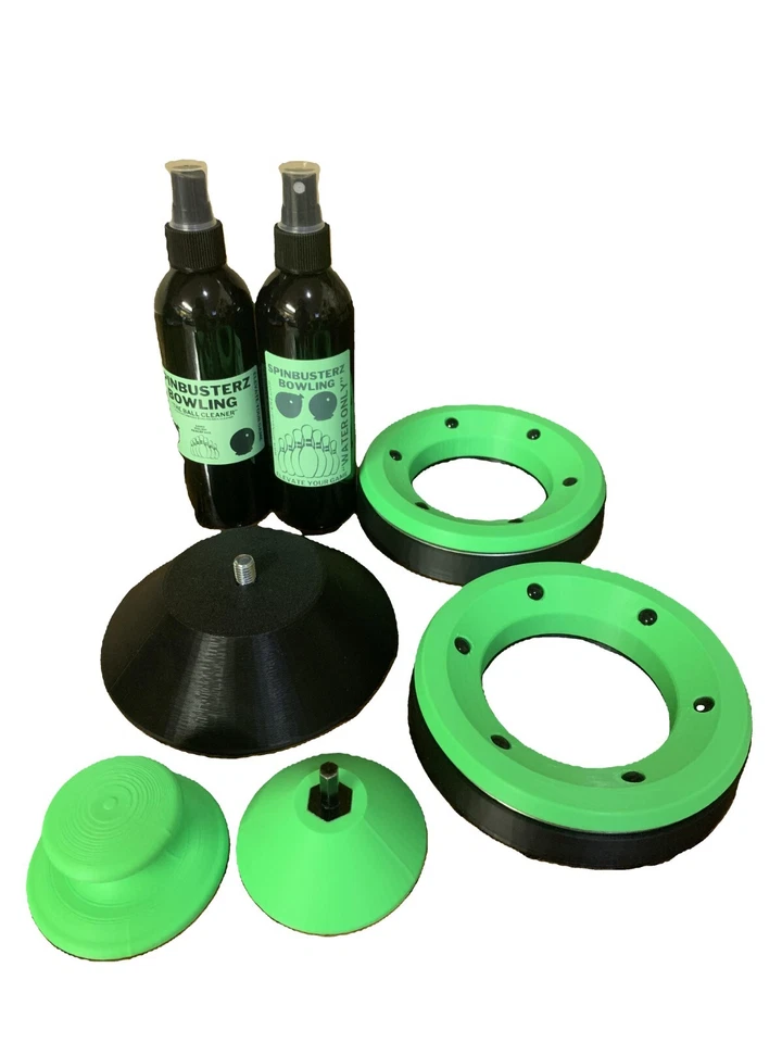 SpinBusterz Bowling ULTIMATE KIT 2 Spinner Stand Hand/Drill Combo Ball Cleaner