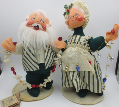 1999 Annalee Christmas Trim-A-Tree Mr & Mrs Santa Claus 12  display picture 1