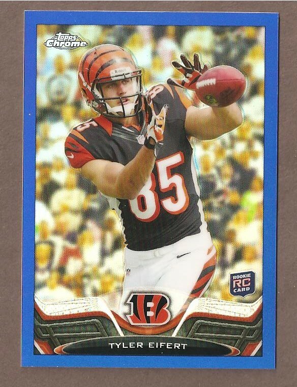 2013 Topps Chrome  #30-Tyler Eifert Blue RC Bengals Serial #'d to 199! 