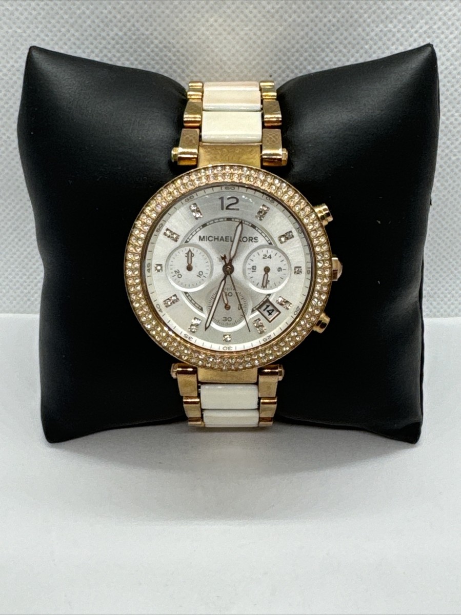 Michael Kors Parker MK5774 Women Two Tone Analog Dial Quartz 
