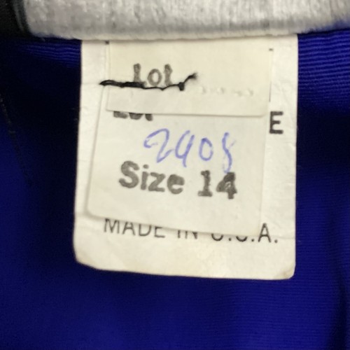 Vintage Dress Studio I Size 14 Blue Long Sleeved Shoulder Pads Button Bottom - Picture 5 of 6