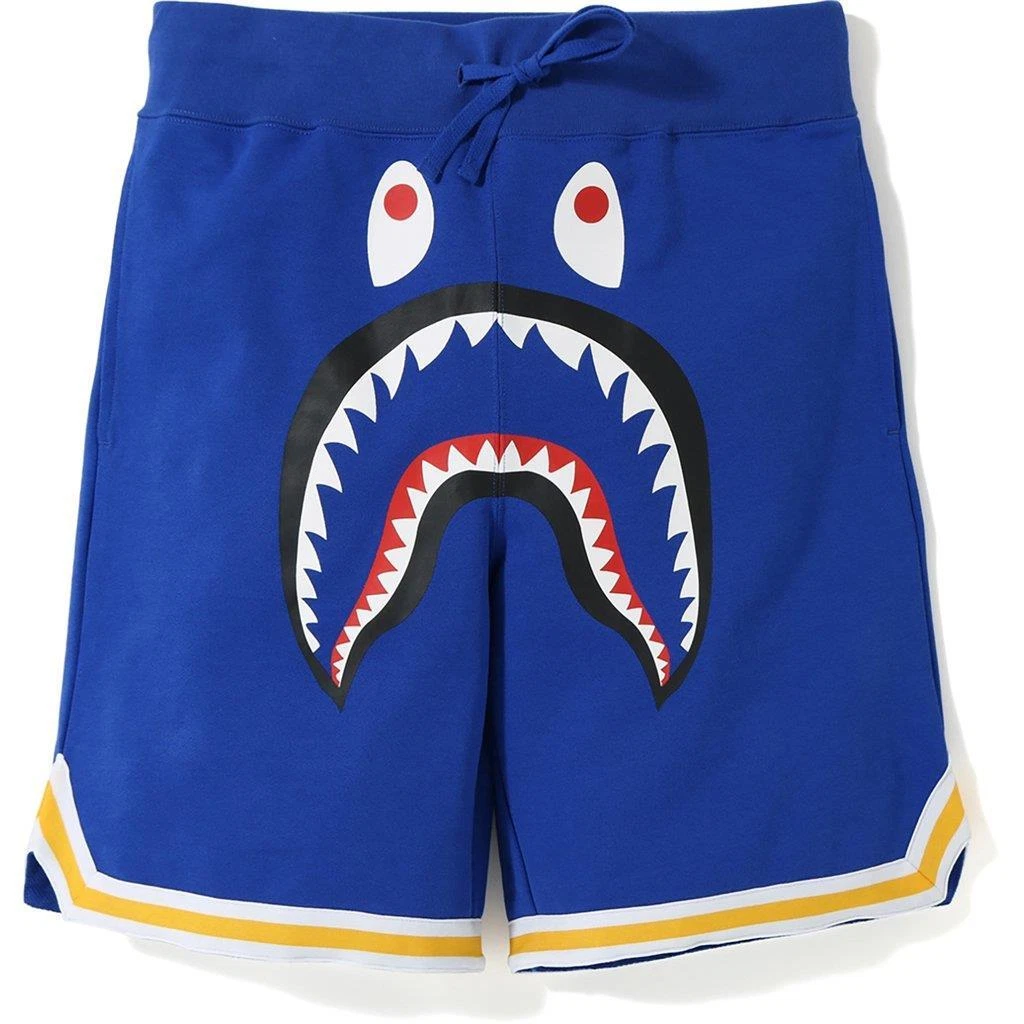 Bape shark hotsell shorts blue