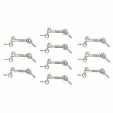 Safety Hook & Eye Latch, Zinc, 2 1/2 Inch 10 pack ALDABA o GANCHO con Cerrojo