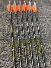 6pk Victory VAP SS Elite 250 Carbon Arrows Custom Fletched Full Legth