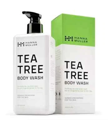 Tea Tree Body Wash Hanna Muller German Engineering For The Skin 100% Vegan 300ml