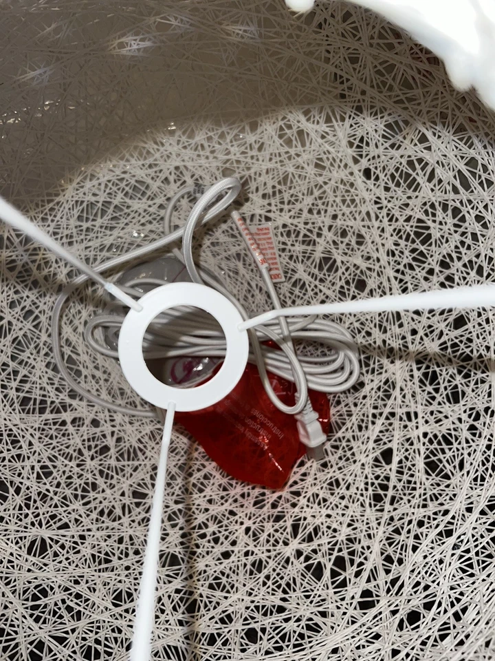 Colgante Adesso Habana 18" 1 Luz Crema Ratán Esfera Ajustable Longitud Colgante Foto 3 de 4