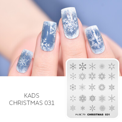 KADS Nagel Stanzen Platten Weihnachten Nail art Schablonen Vorlage für Malerei