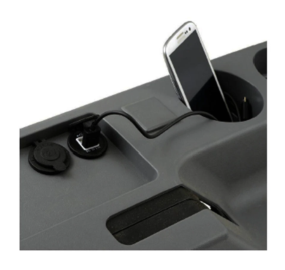 ¡Nuevo! Portavasos Ford Mustang 1987-1993 consola central con puerto USB gris humo Foto 4 de 4