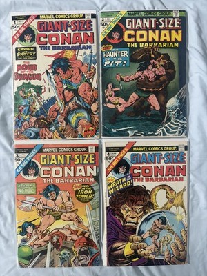 Giant Size Conan the Barbarian #1 2 3 4 Barry Smith, Gil Kane  Marvel 1974 