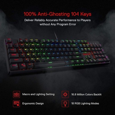 Redragon K582-US SURARA RGB LED-Hintergrundbeleuchtete QWERTY Gaming Tastatur