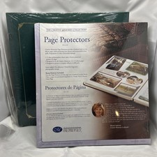 Creative Memories 12x12 Evergreen Flex-Hinge Open Spine w/ Pages, Protectors