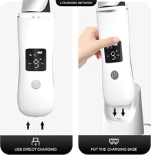 Face Scrubber Skin Spatula - Blackhead Remover with 4 Modes, Pore Extractor Face