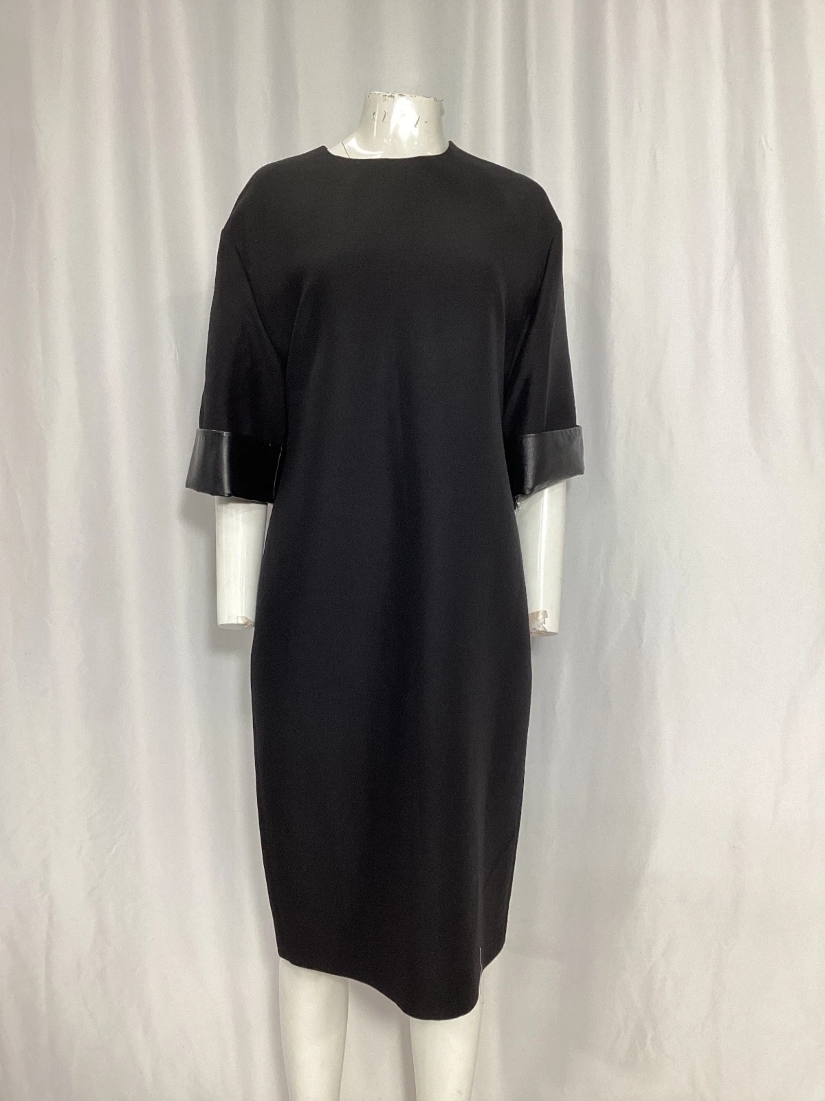 Abito midi Valentino in lana donna nero taglia 46