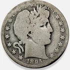 1895-O Barber Half Dollar 50C AG About Good Original Coin!!