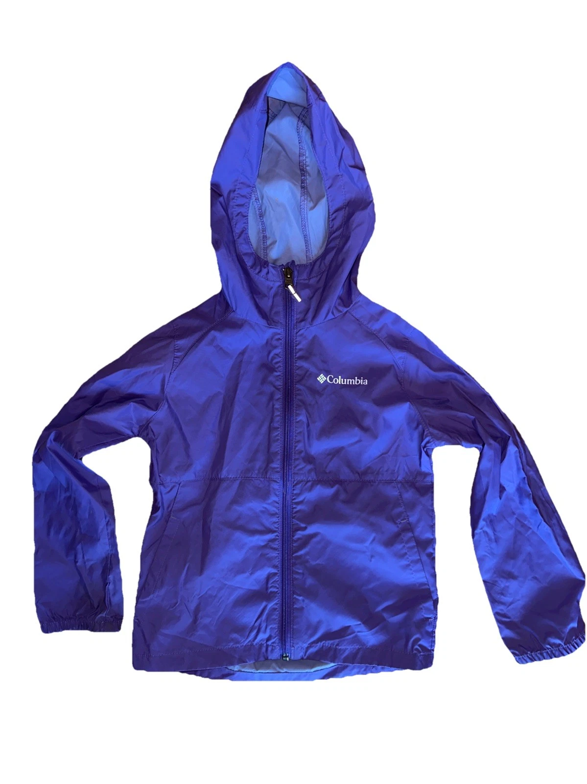 Columbia Jacket Girls Youth XS 6-6x Purple Switchback II Rain Coat Hooded