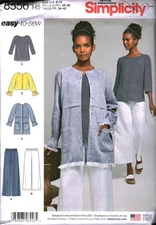 8556 UNCUT Simplicity Sewing Pattern Misses Pants Tunic Long Short Jacket 16-24