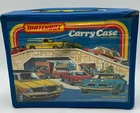 1978 Vintage Matchbox Lesney Holds 24 Car Models Blue Storage Carry Case w/Trays
