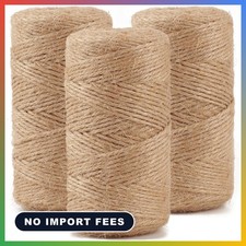984 FT Natural Jute Twine, 3ply Thin Ribbon Hemp Twine for Gardening, Plant, Gif