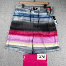 Speedo Eco Swim Trunks Mens XL Colorful Striped Lined UPF 50 NEW NWT