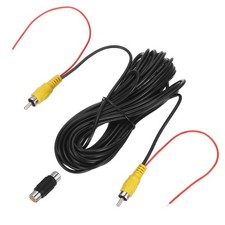 1 Pcs 39.4ft Male to Male RCA Extension Cable, Black, with Coupler