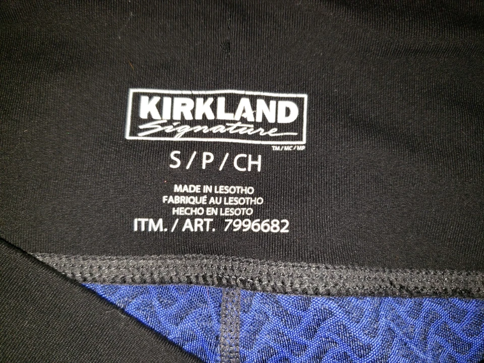 Kirkland Signature Leggings Mujer Negro Púrpura Capri Pantalones Talla S Foto 3 de 3