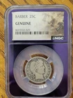 1916 D Barber Quarter NGC Genuine