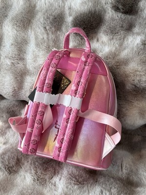 Loungefly Sleeping Beauty Aurora Cosplay Pink Princess Tiara Mini Backpack Sleeping Beauty Exclusive Shiny Series Iridescent Cosplay  main image 4