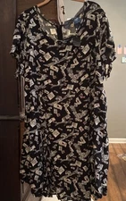 Torrid Harry Potter Mini Dress Plus Size 2 Black Hedwig Owl Hogwarts Letter