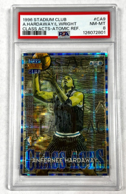 Hardaway & Wright Class Acts Atomic Refractor 1996 Stadium Club PSA 8 NM-MT