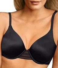 NWT Maidenform 38B Smooth Luxe Ex Coverage Back Smooth Bra DM7540 Black