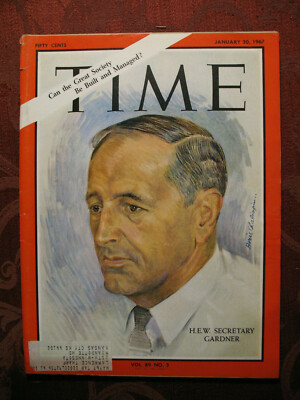 TIME magazine January 20 1967 Jan 67 1/20/67 HEW Secretary JOHN WILLIAM GARDNER 