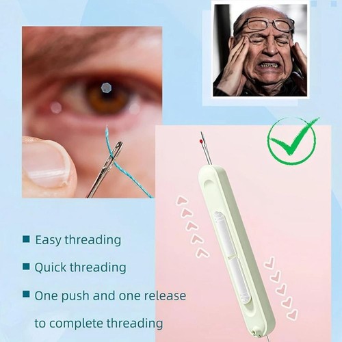 3Pcs Portable 2 in 1 Needle Threader Threading and Thread Removal Tools Home - Picture 4 of 12