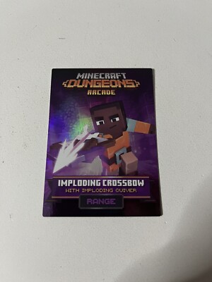 New Minecraft Dungeons Arcade #26/60 Imploding Crossbow Unique Holofoil ...